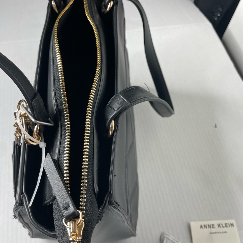 Anne Klein Quilted Tote with Card Case Black with Gold Accents. NWOT - Picture 11 of 11